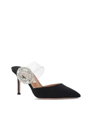 Aquazzura クリスタルフープ ポイントトゥミュール - ブラック - サムネイル2