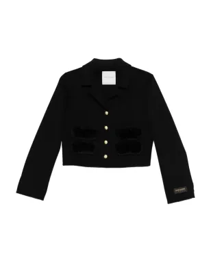 ERMANNO FIRENZE ディテール付きボタン留めクロップドジャケット - サムネイル1