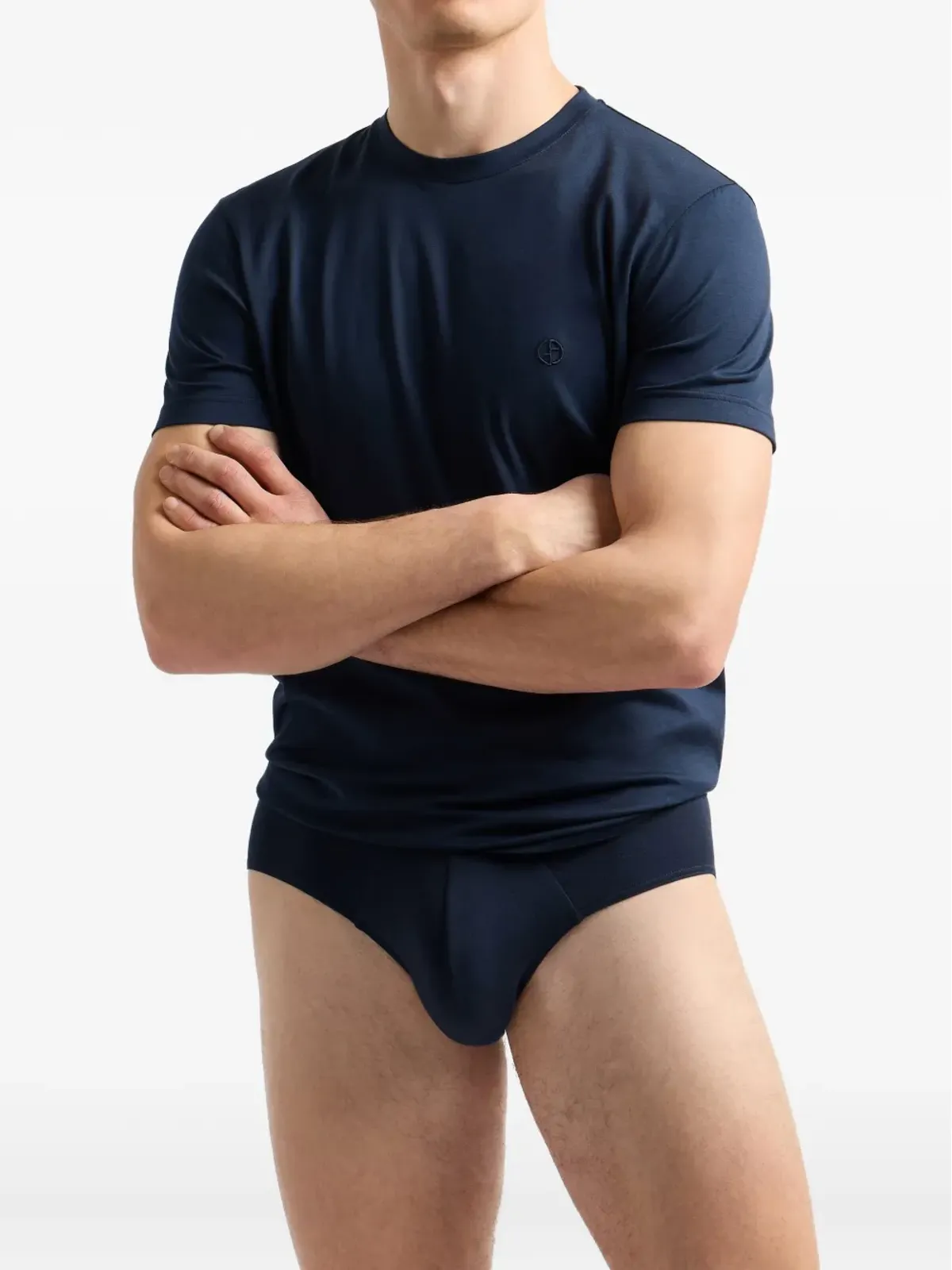 Giorgio Armani 刺繍ロゴ コットンTシャツ - 画像2