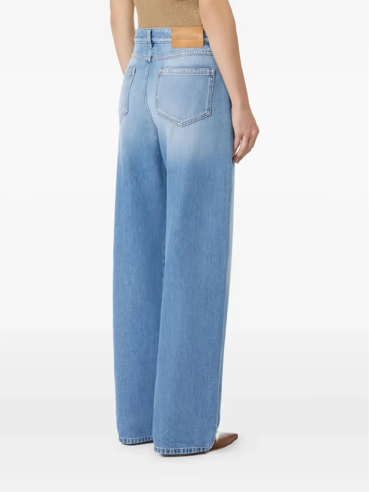 Max Mara レザーパッチジーンズ - 画像4