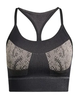 adidas by Stella McCartney スネークスキン柄スポーツブラ - ブラック - サムネイル1