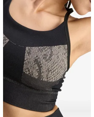 adidas by Stella McCartney スネークスキン柄スポーツブラ - ブラック - サムネイル5