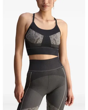adidas by Stella McCartney スネークスキン柄スポーツブラ - ブラック - サムネイル2