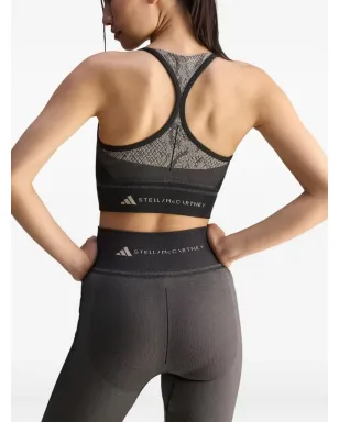 adidas by Stella McCartney スネークスキン柄スポーツブラ - ブラック - サムネイル3