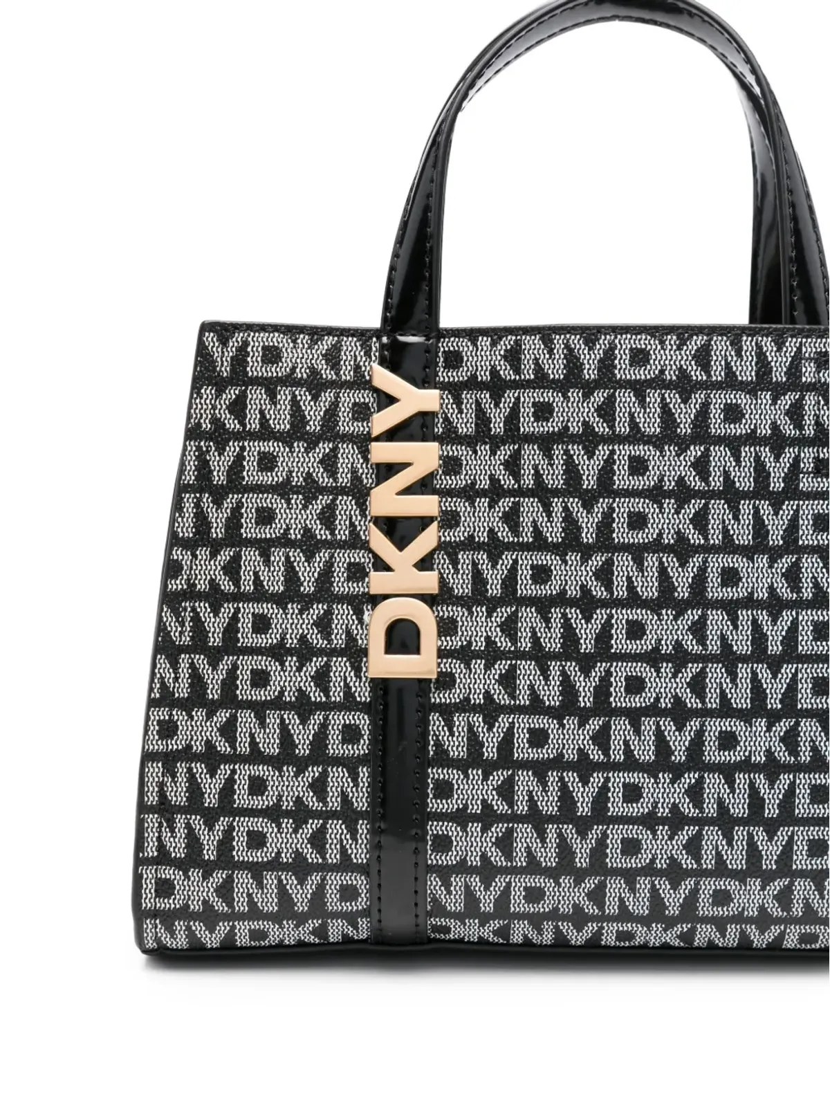 DKNY ロゴプレート付きモノグラム トートバッグ - 画像4