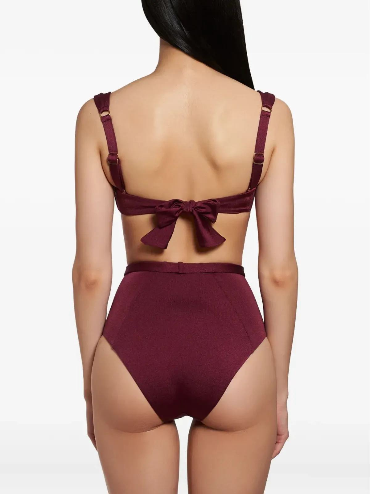 Noire Swimwear ベルト付きハイウェスト水着 - 画像5