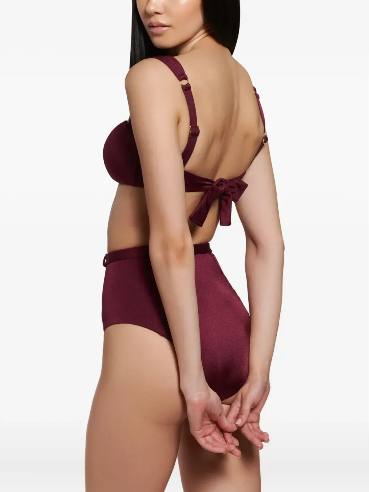Noire Swimwear ベルト付きハイウェスト水着 - 画像4