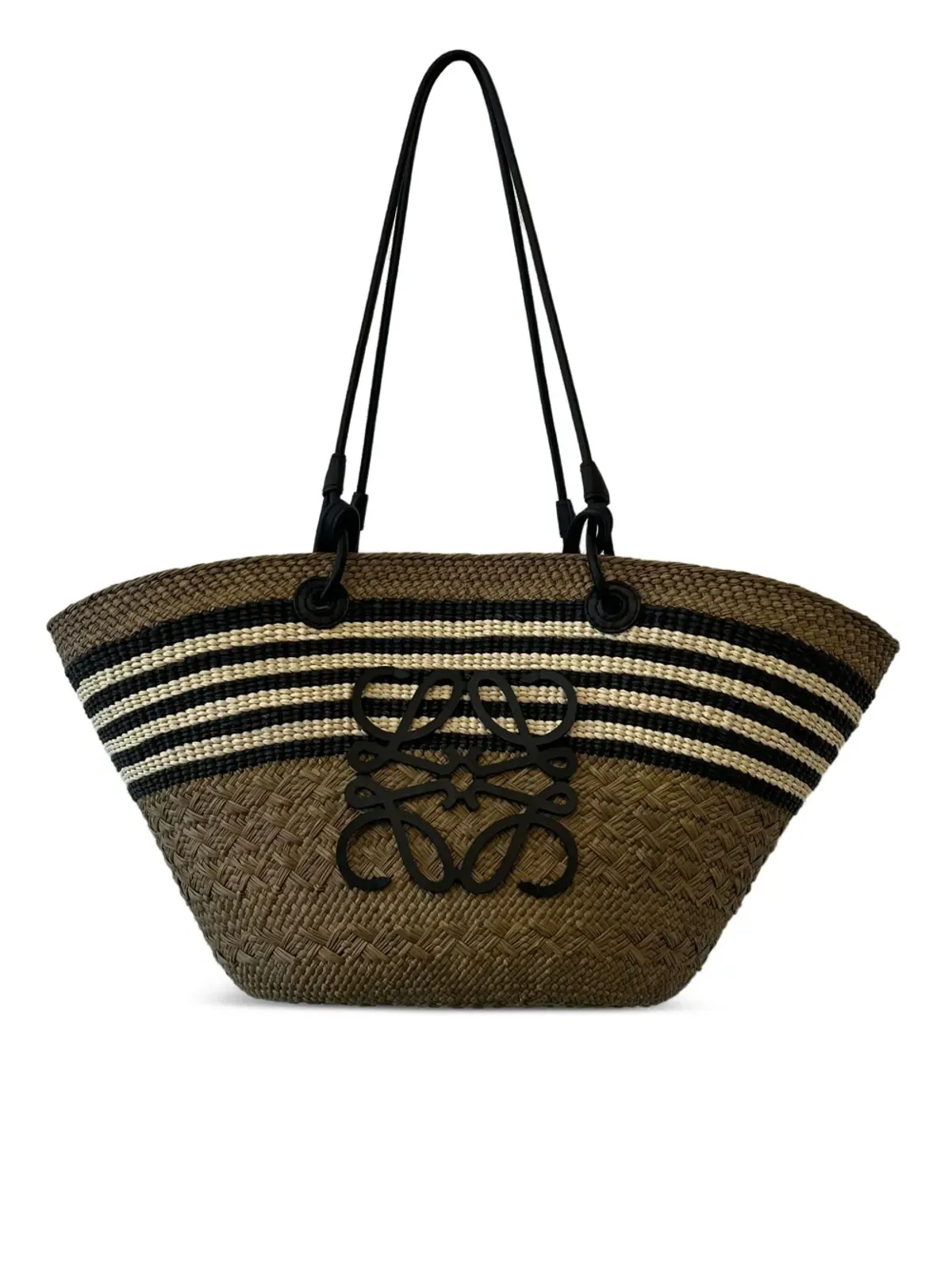 LOEWE x Paula's Ibiza アナグラム ストライプディテール バスケットバッグ - 画像2