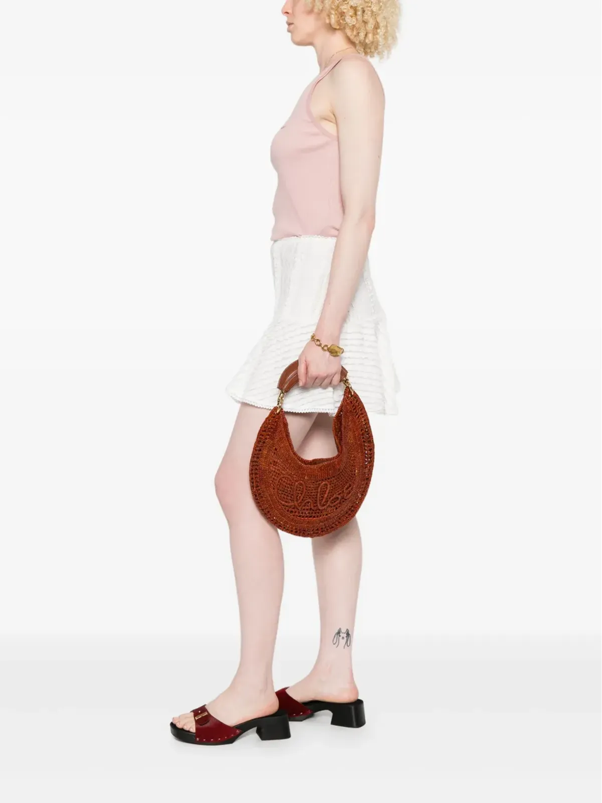 Chloé サマー・バナナ ウーブン トートバッグ - ブラウン - 画像2