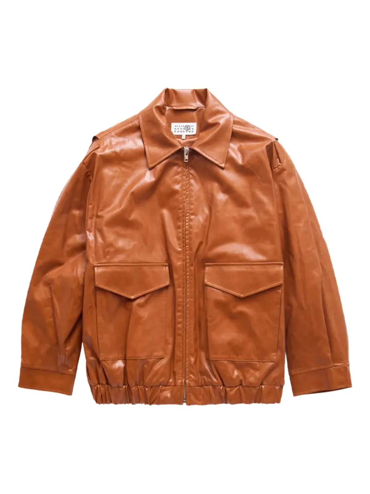 MM6 Maison Margiela フェイクレザー ボンバー ジャケット - ブラウン - 画像1