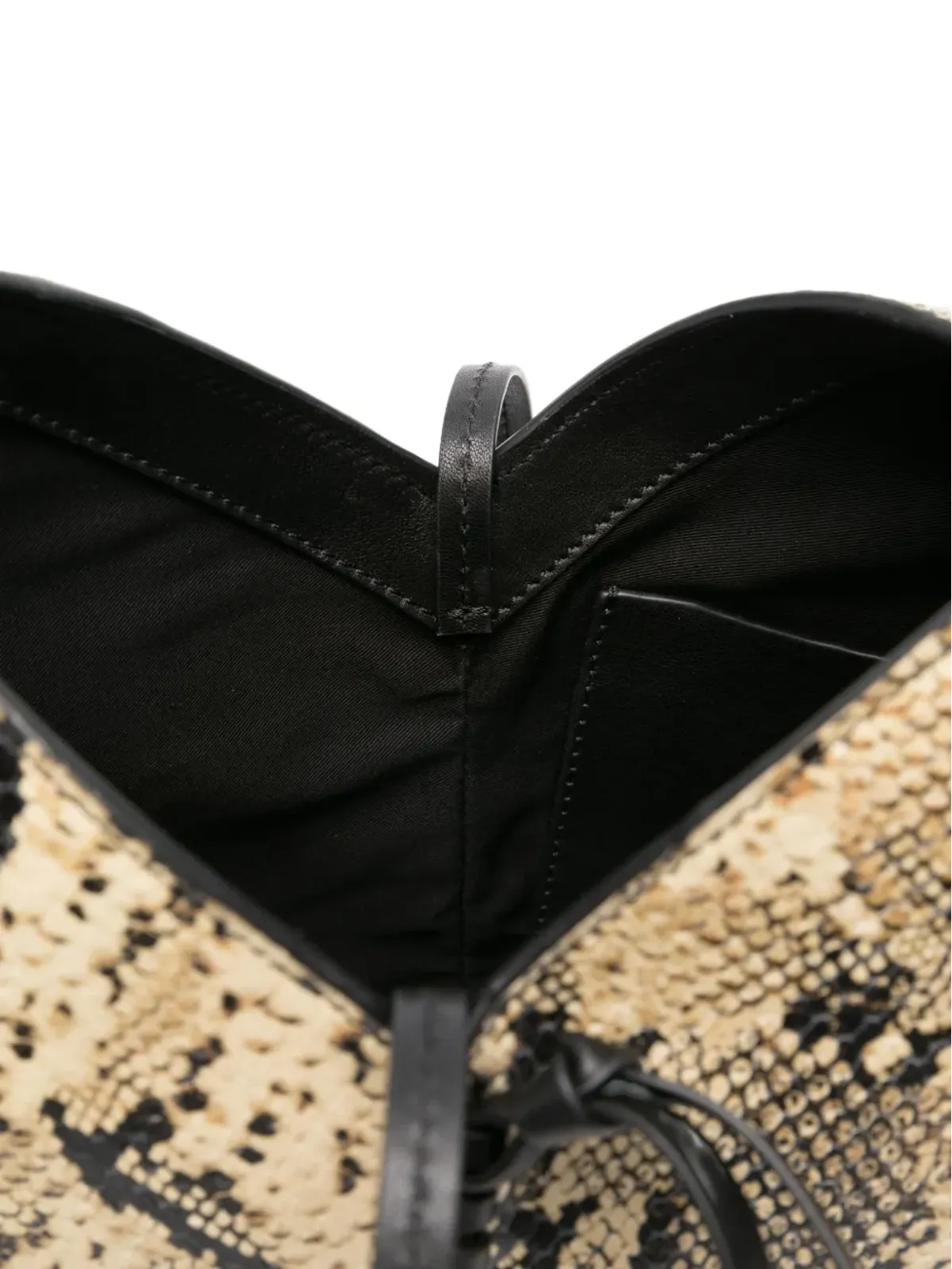 ISABEL MARANT 蛇皮柄プリントのドローストリング トートバッグ - ブラック - 画像5