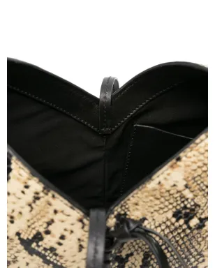 ISABEL MARANT 蛇皮柄プリントのドローストリング トートバッグ - ブラック - サムネイル5