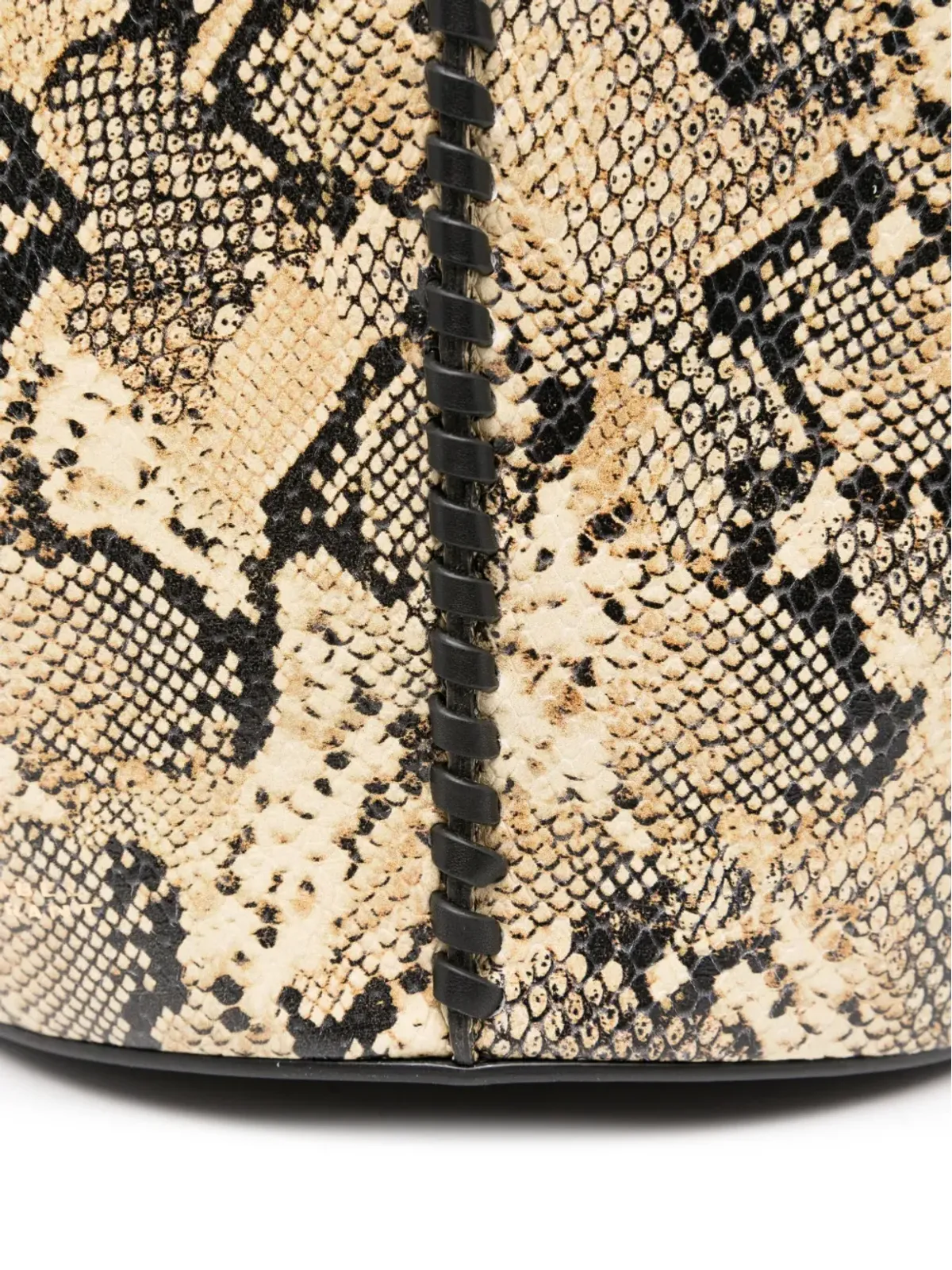 ISABEL MARANT 蛇皮柄プリントのドローストリング トートバッグ - ブラック - 画像4