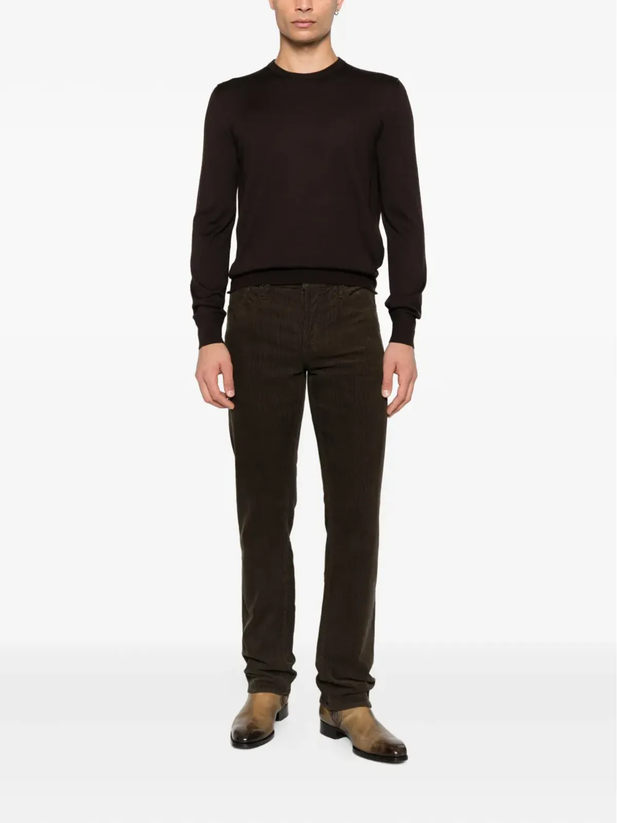 TOM FORD クルーネック カシミヤブレンド セーター - 画像2