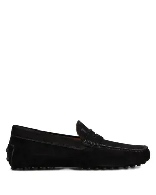Tod's ペブルディテール スエード ローファー - ブラック - サムネイル1
