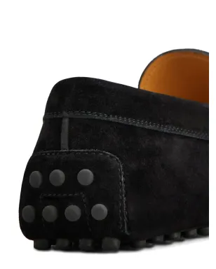 Tod's ペブルディテール スエード ローファー - ブラック - サムネイル4