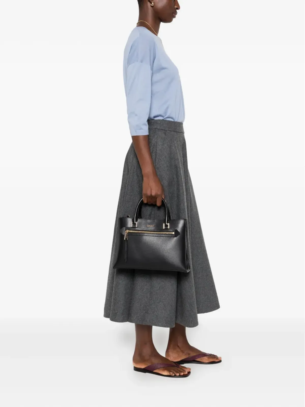 DKNY 小さなロゴプレート トートバッグ - 画像2