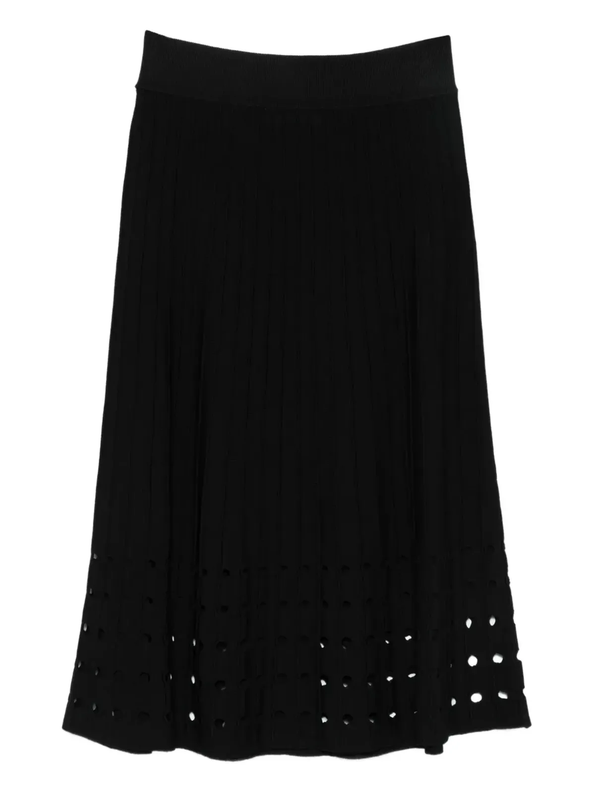 DKNY クレープミディスカート - ブラック - 画像1