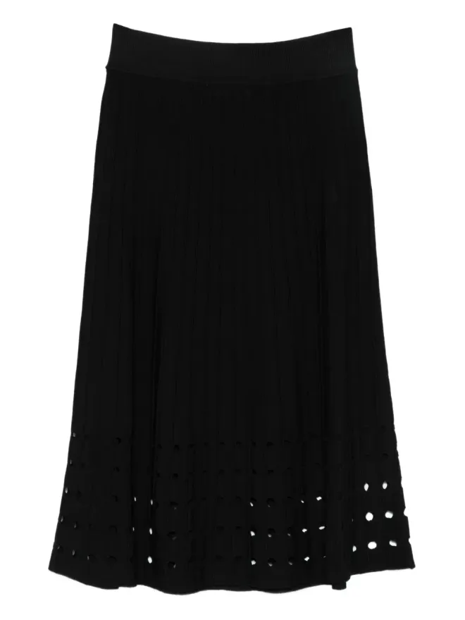 DKNY DKNY クレープミディスカート - ブラックの商品画像