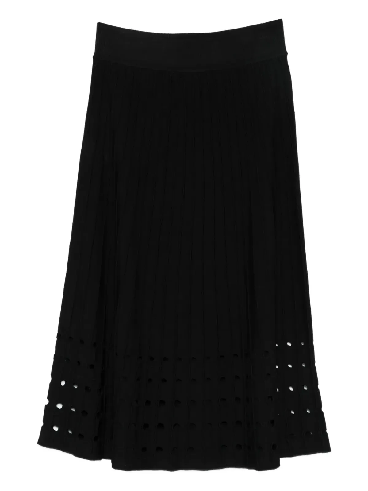 DKNY クレープミディスカート - ブラック - 画像2