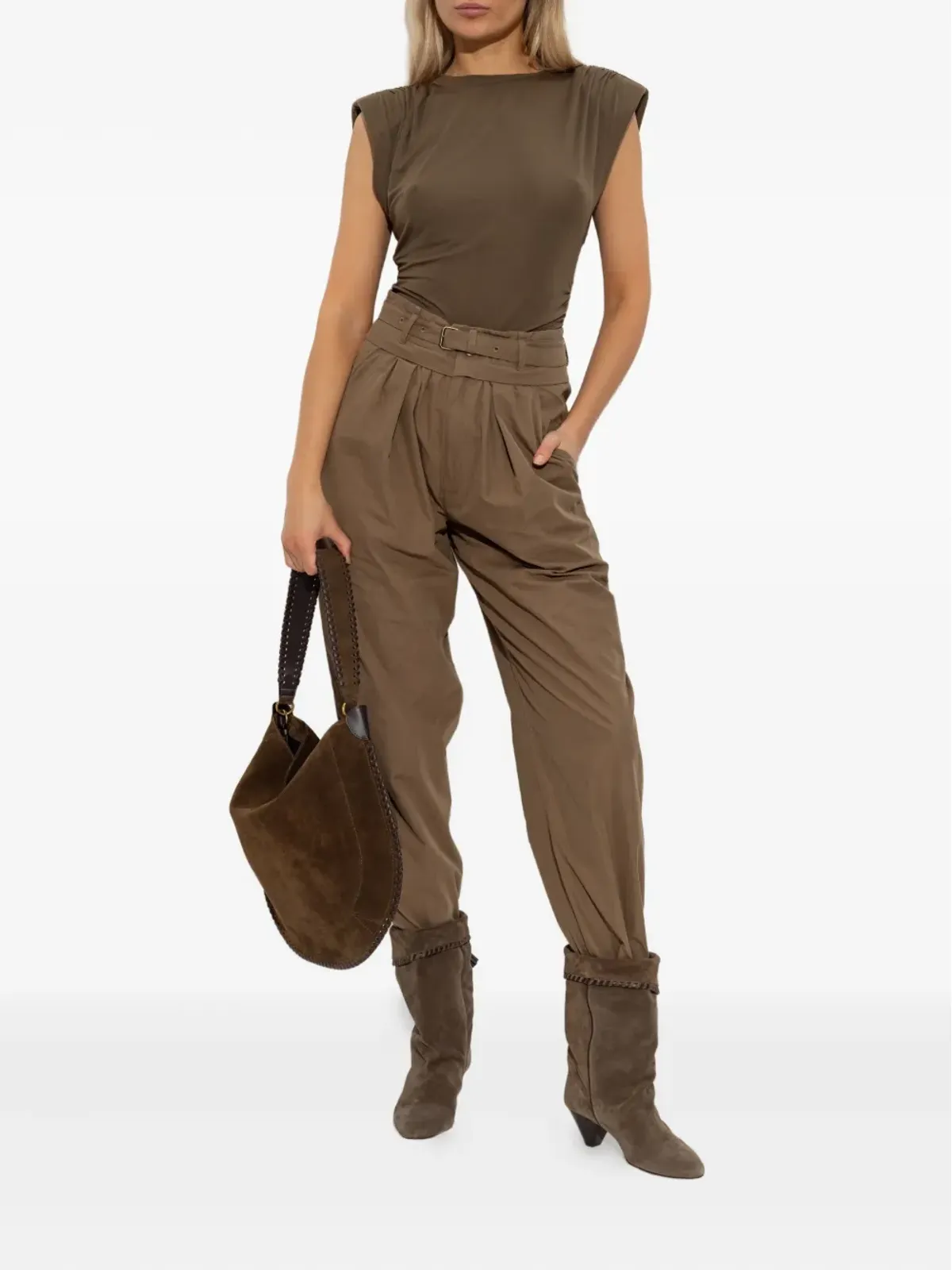MARANT ÉTOILE ギャザー入りショルダーTシャツ - 画像2