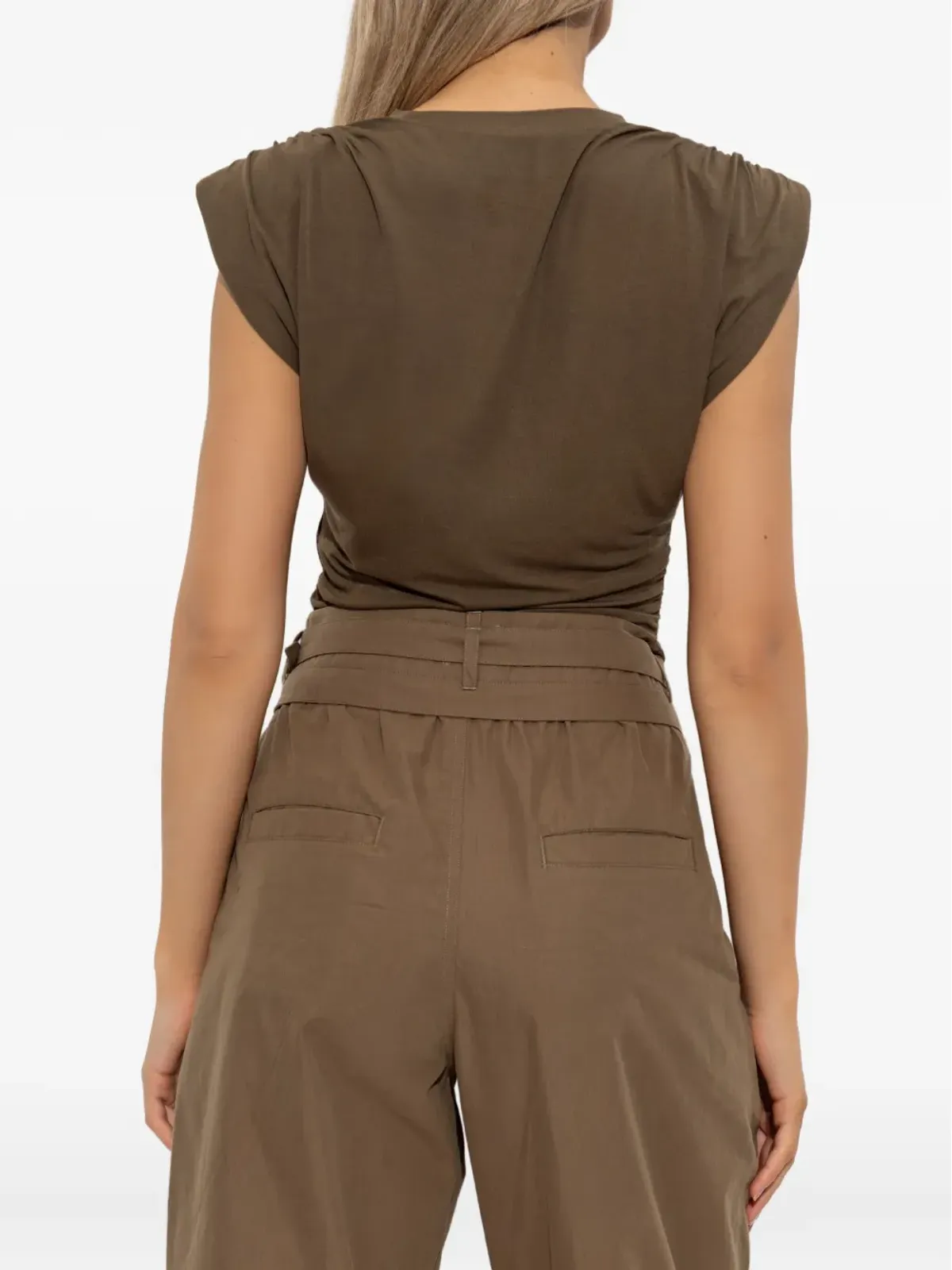 MARANT ÉTOILE ギャザー入りショルダーTシャツ - 画像4