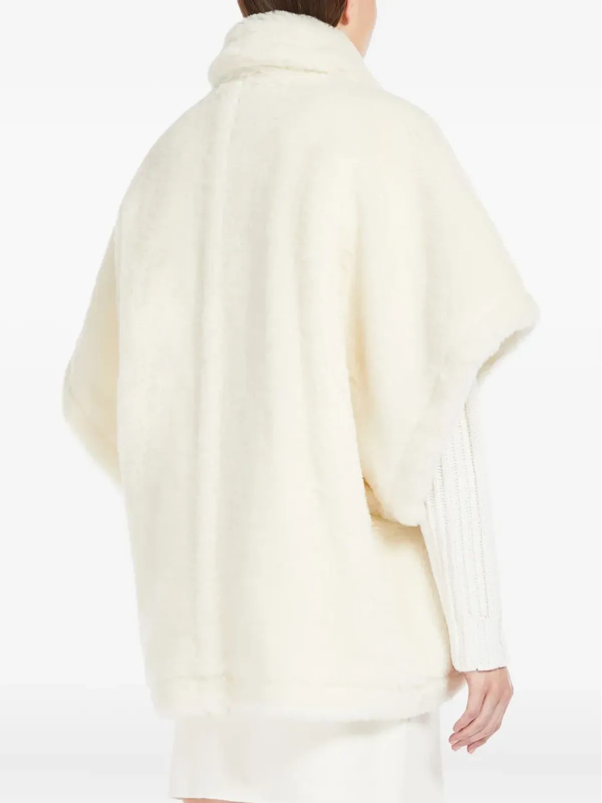 Max Mara 襟付きショートスリーブケープ - ホワイト - 画像3