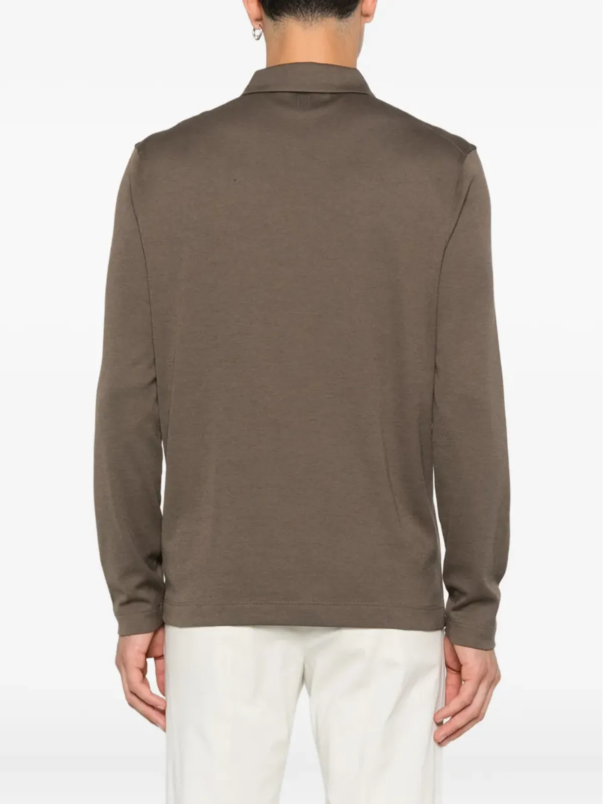Canali ジップネック長袖セーター - 画像4