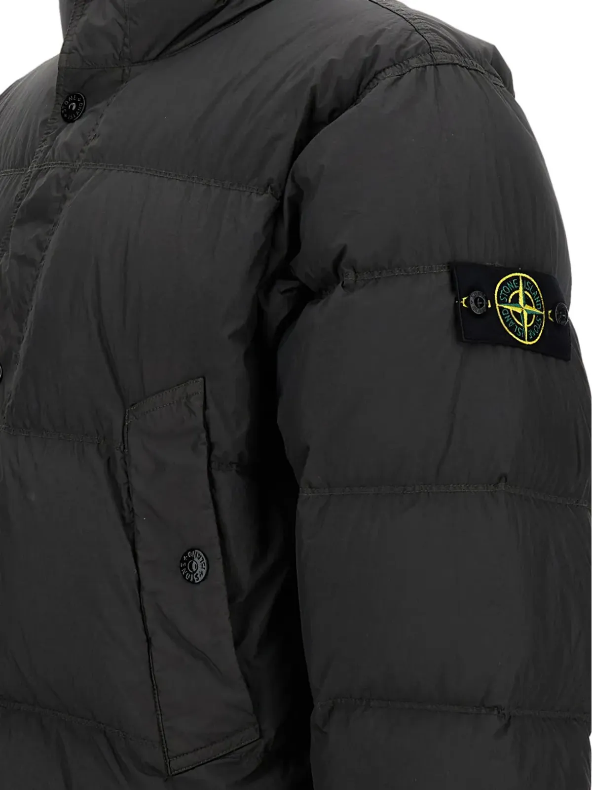 Stone Island ハイネックパディッドコート - ブラック - 画像3