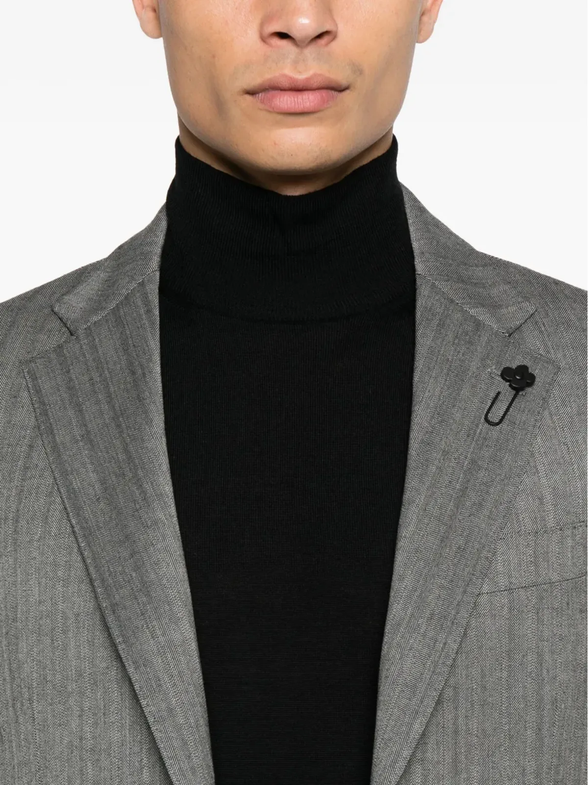 Canali ハイネック長袖ウールセーター - 画像5
