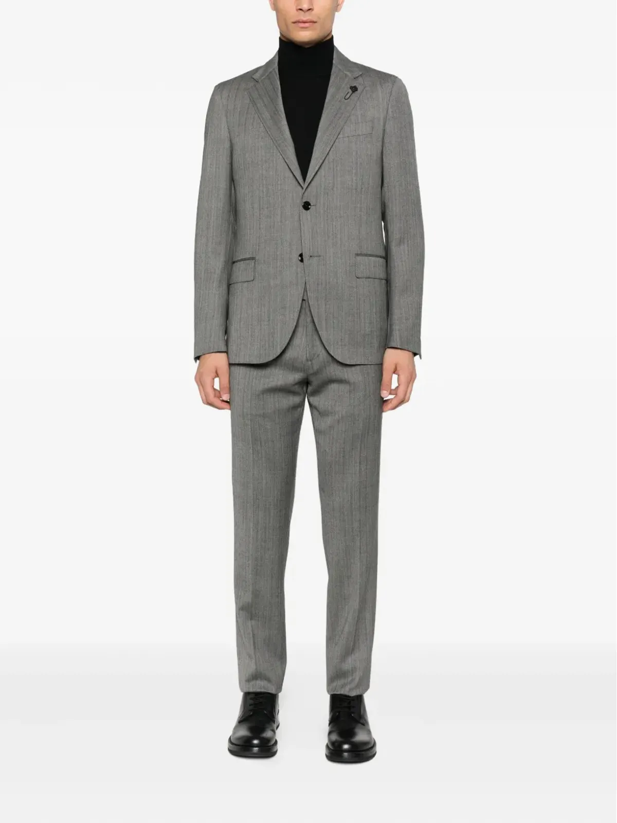 Canali ハイネック長袖ウールセーター - 画像2