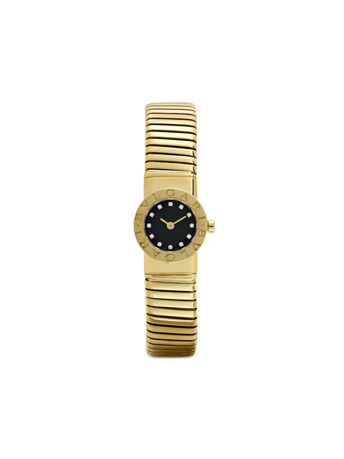 Bvlgari Pre-Owned ツボガリ Tubogas 1 Row ブラック - 画像1