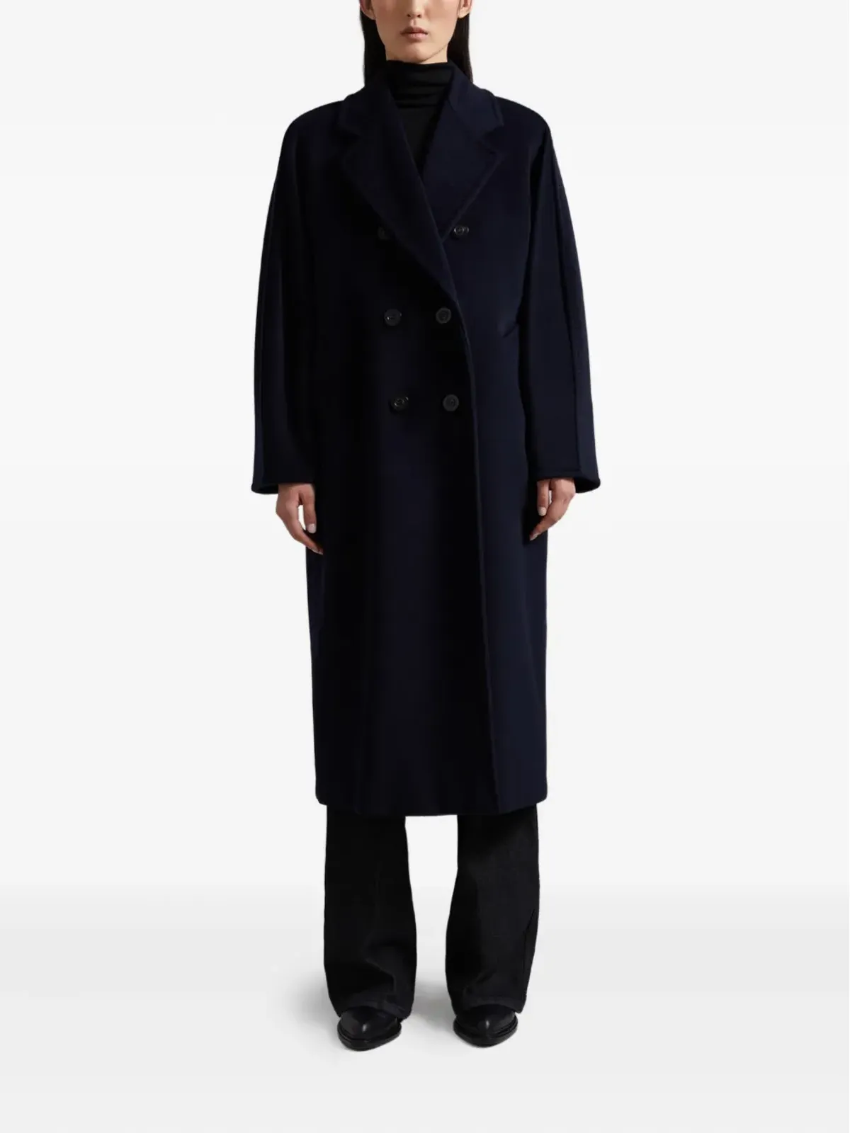 Max Mara マダム101801 ダブルブレスト ボタン付きコート - 画像2