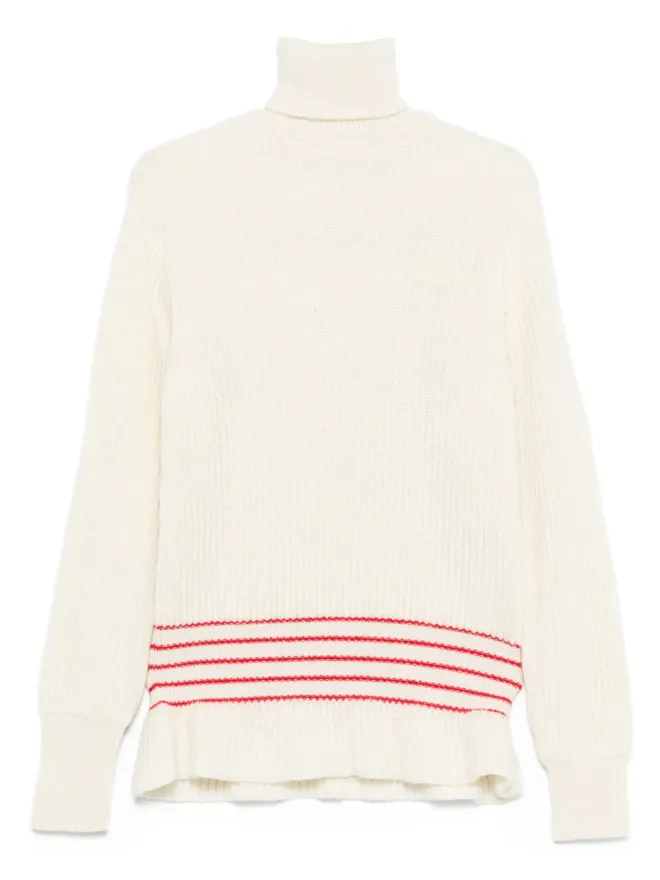 Chloe Chloé リブ編みタートルネック ストライプディテール セーターの商品画像