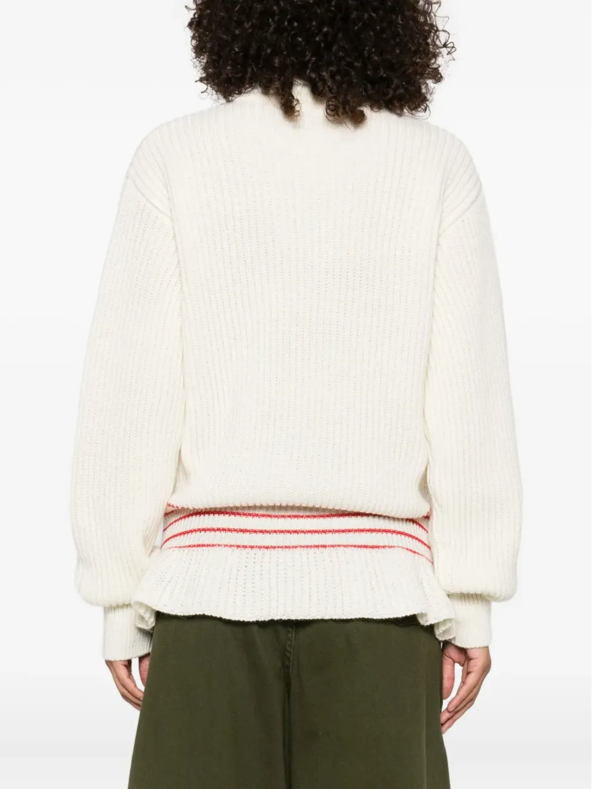 Chloé リブ編みタートルネック ストライプディテール セーター - 画像4