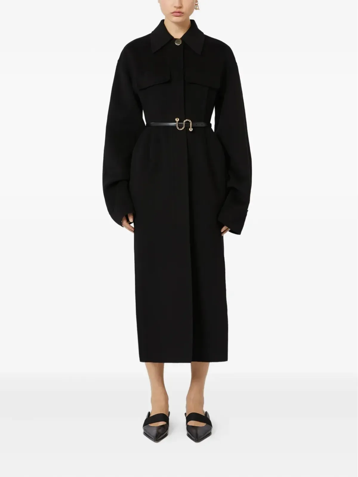 Sportmax ベルト付きクラシックカラーコート - 画像2