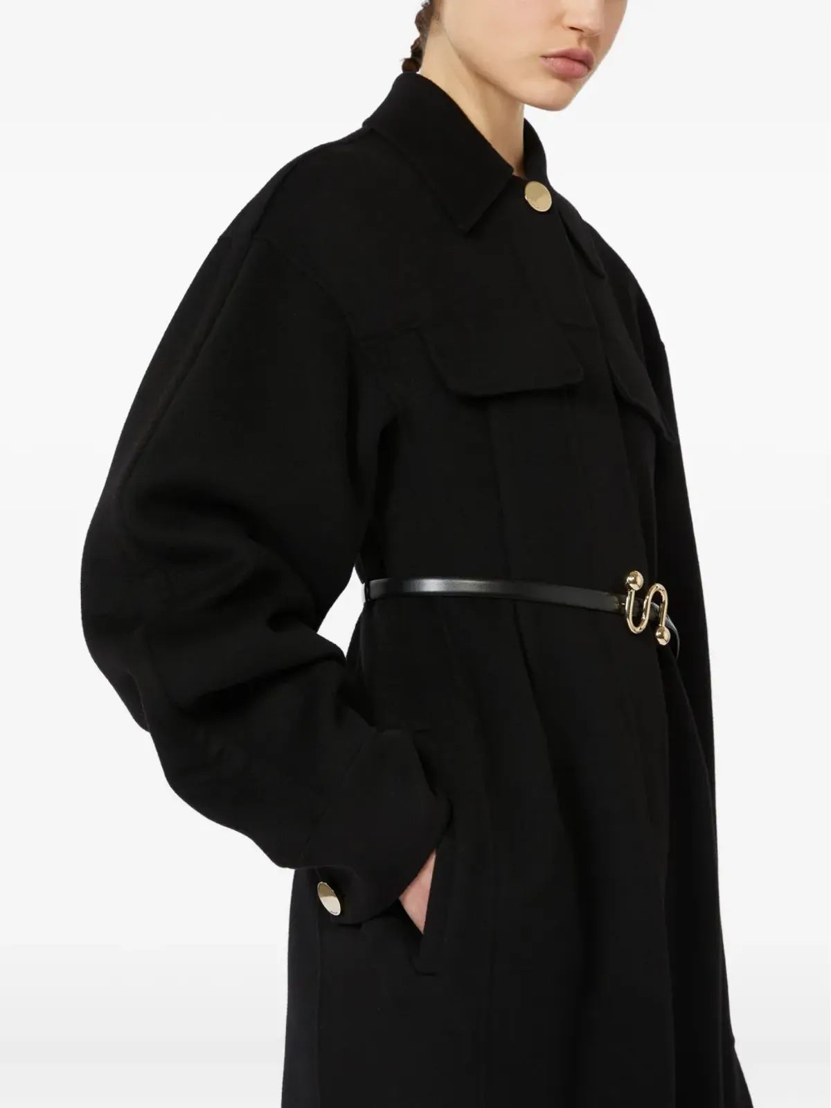 Sportmax ベルト付きクラシックカラーコート - 画像4