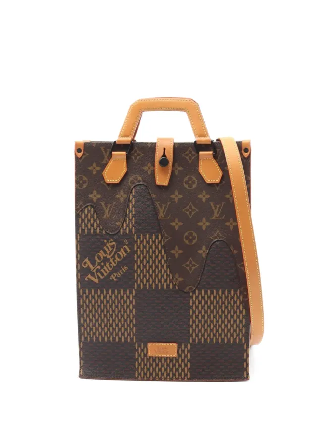 Louis Vuitton Pre-Owned Louis Vuitton Pre-Owned x Nigo 2020 mini Damier Ebène Giant handbag - Brownの商品画像