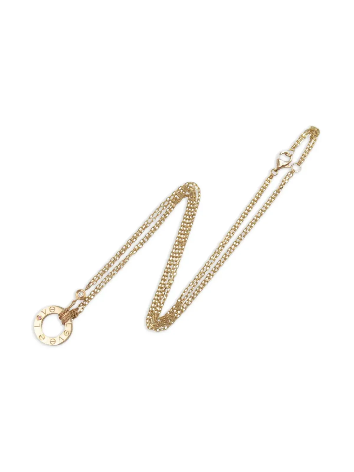 Cartier ラブサークル ネックレス ピンク - 画像2
