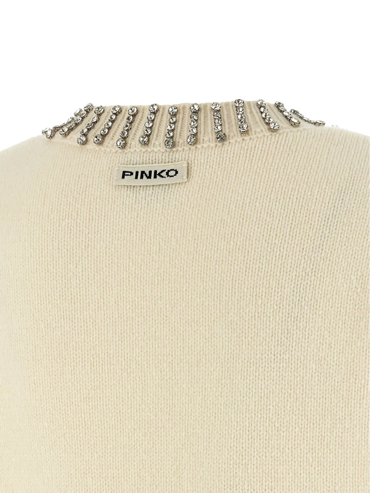 PINKO クリスタル装飾のVネックベスト - 画像4