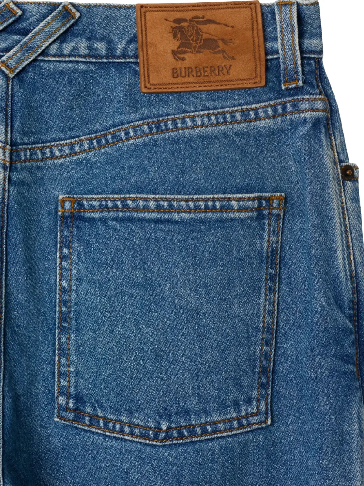 Burberry ブルーのストレート5ポケットジーンズ - 画像5