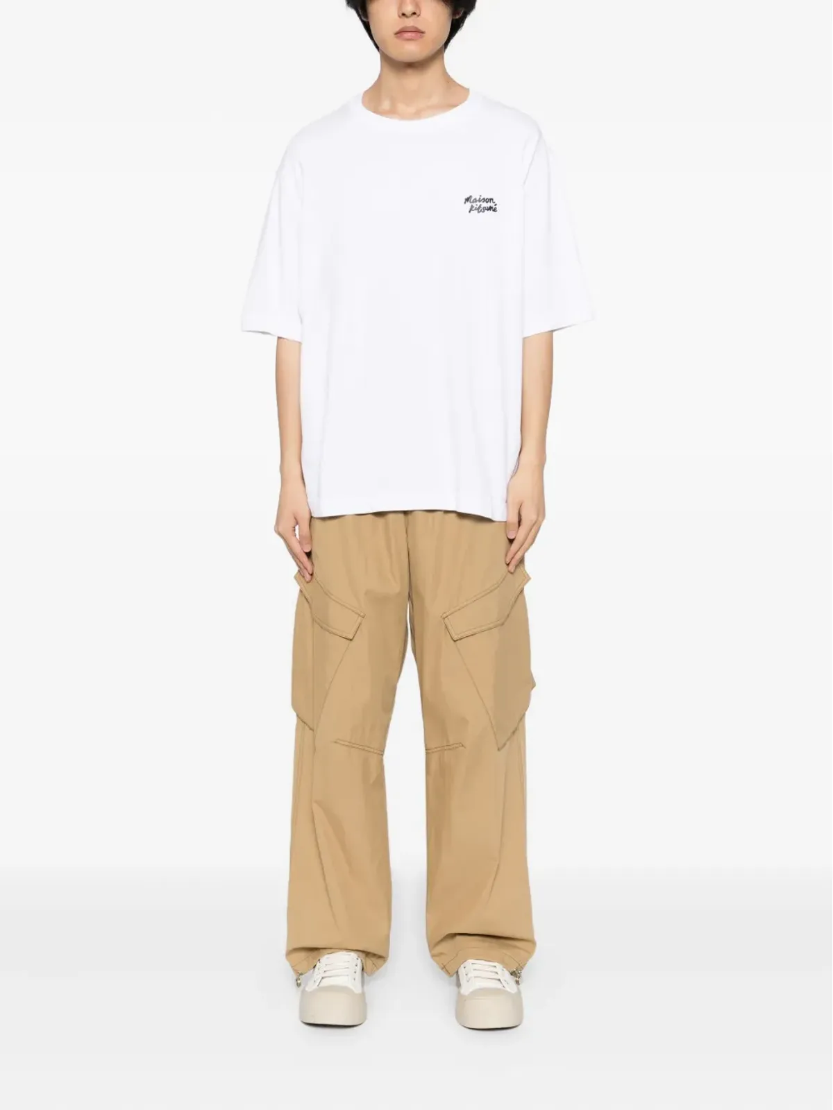 Maison Kitsuné ハンドライティング オーバーサイズTシャツ - 画像2