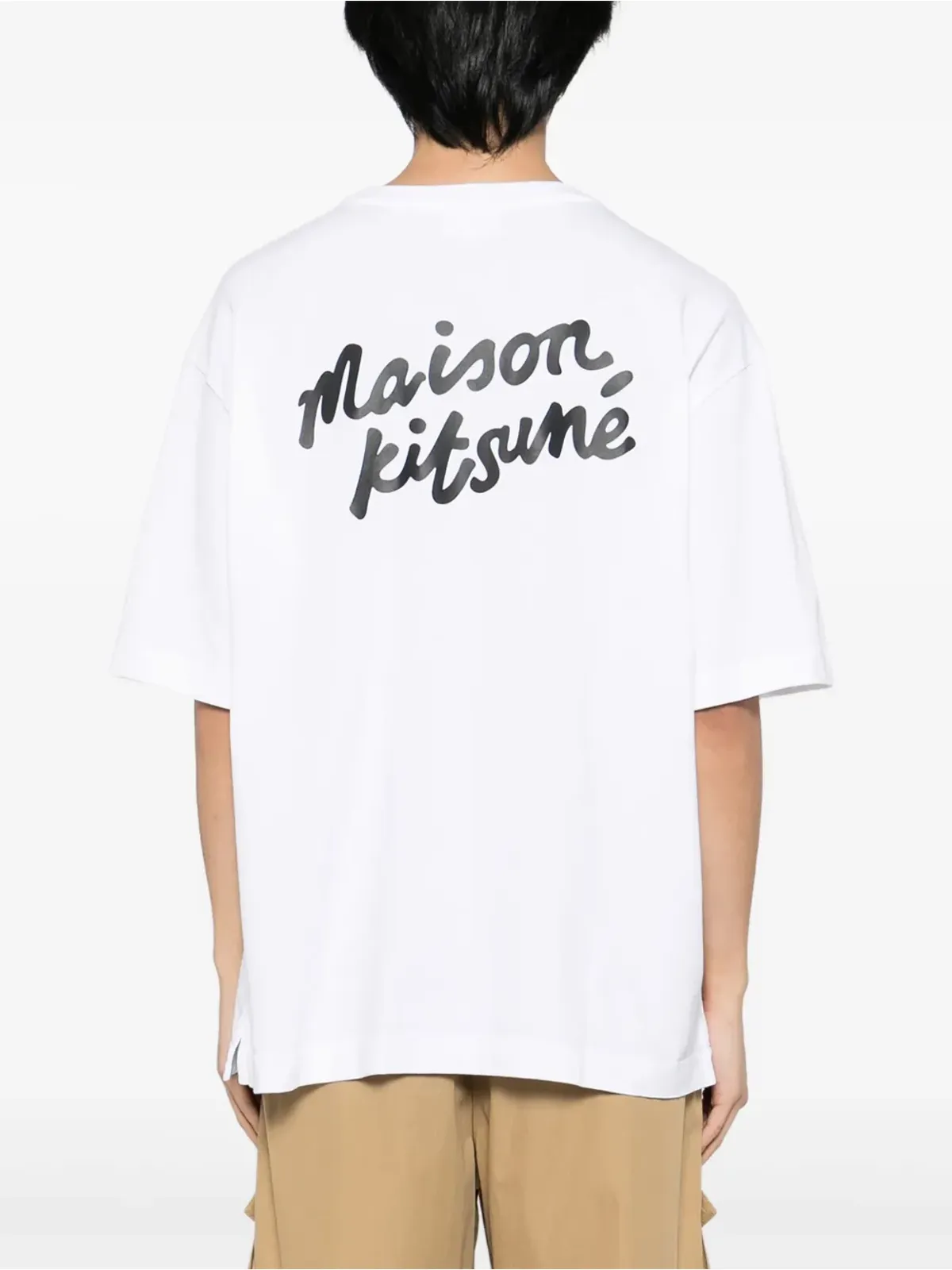 Maison Kitsuné ハンドライティング オーバーサイズTシャツ - 画像3