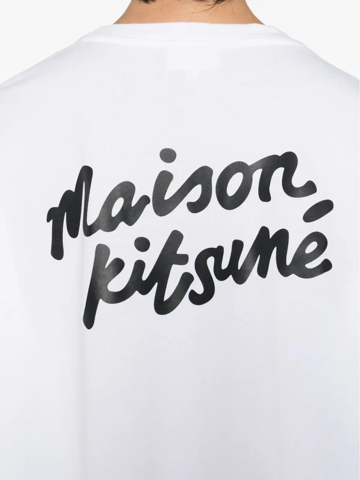 Maison Kitsuné ハンドライティング オーバーサイズTシャツ - 画像4