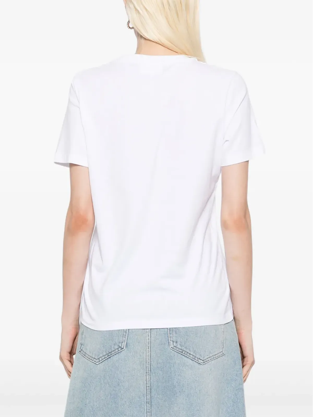 Maison Kitsuné キツネ刺繍入りTシャツ - White - 画像4