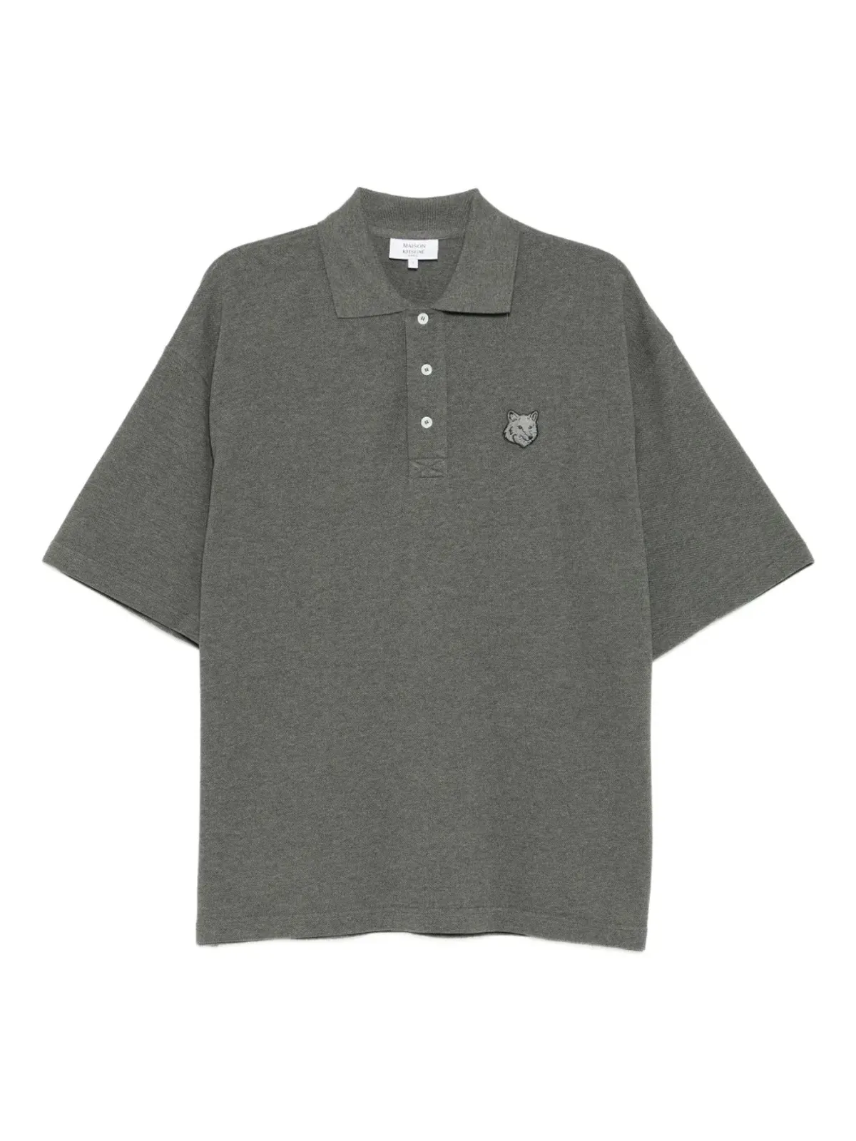 Maison Kitsuné ボールド フォックスヘッド パッチ ポロシャツ - 画像1