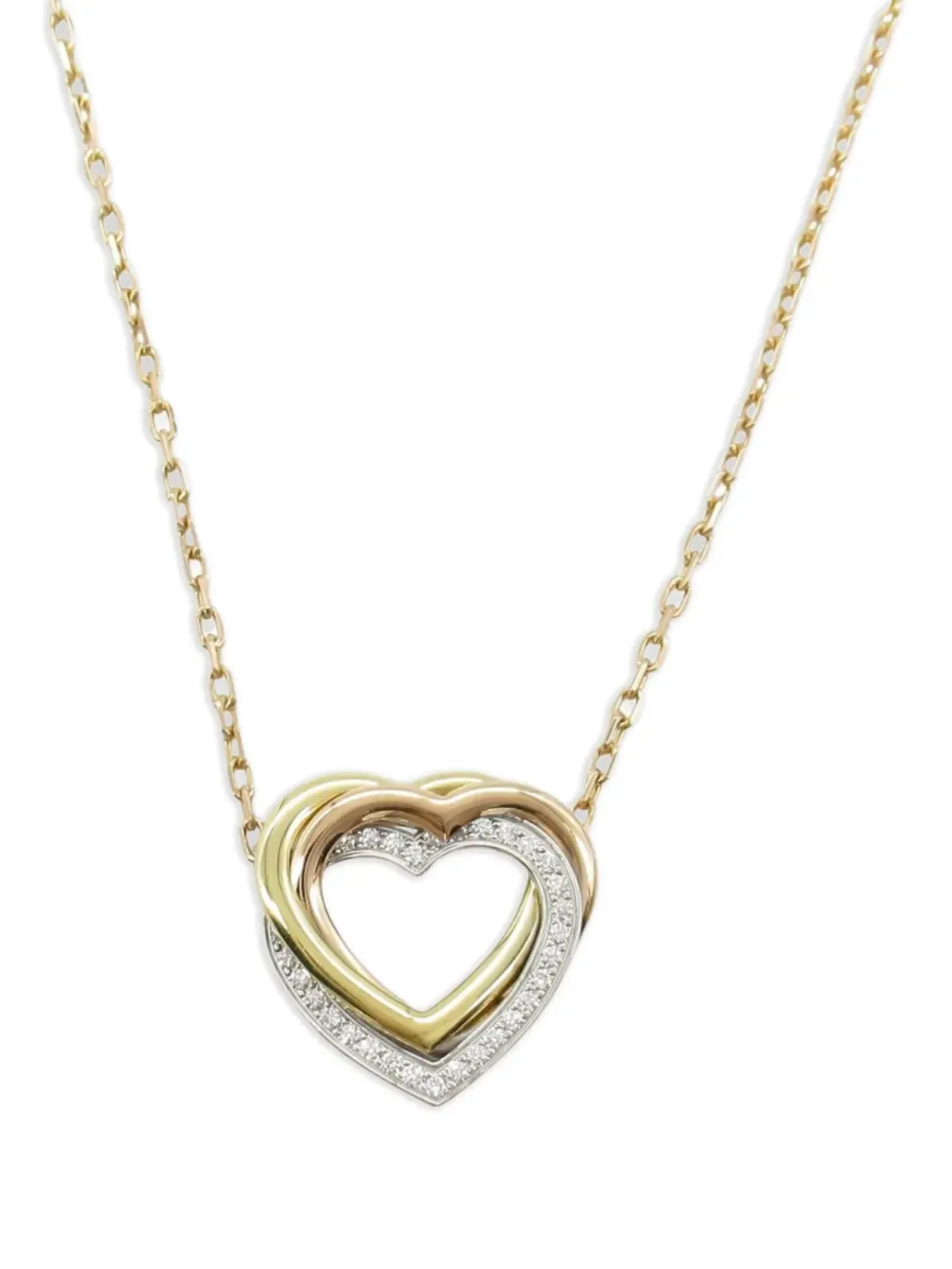 Cartier トリニティ ハート ダイヤモンド ネックレス - 画像3