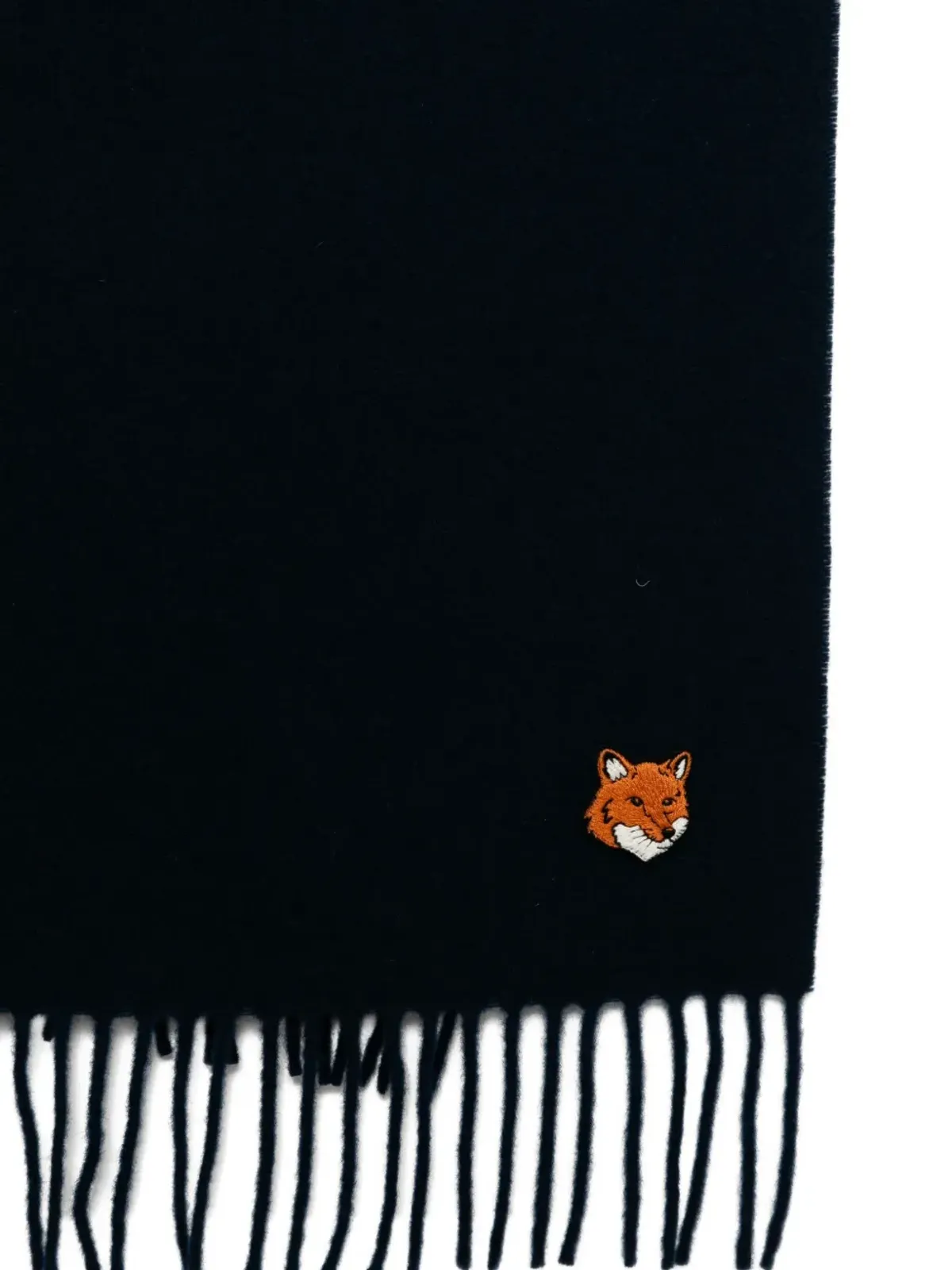 Maison Kitsuné ロゴ刺繍ウールスカーフ - 画像2