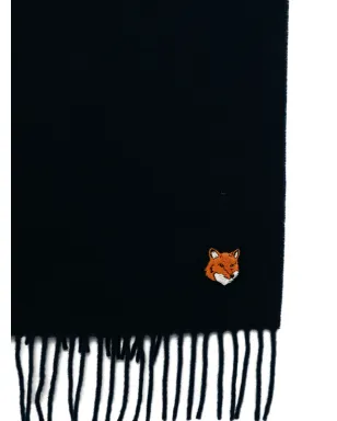 Maison Kitsuné ロゴ刺繍ウールスカーフ - サムネイル2