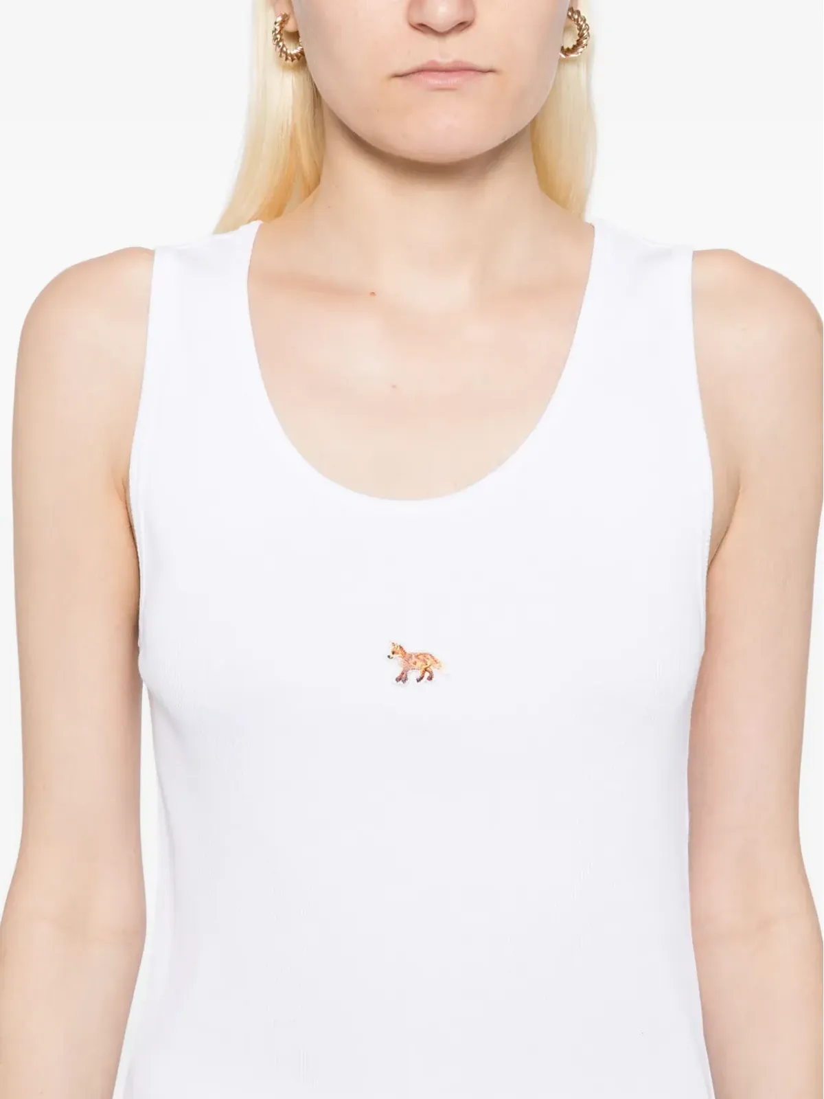 Maison Kitsuné 狐の刺繍入りタンクトップ - 画像5